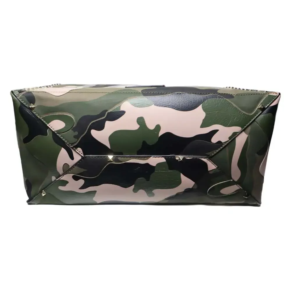 Valentino Garavani Rockstud Camouflage Leather Tote Bag
